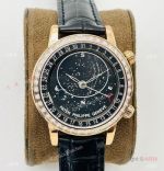 PFF Factory V4 Patek Philippe Sky Moon Celestial Watch Rose Gold Diamond Bezel